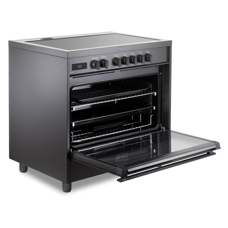 Verona - 36 inch Ultima Midnight Collection Freestanding Induction Range with 5 Elements, 5 cu. ft. Oven Capacity, Touch Control Clock in Matte Black (Ultima Midnight / Range / Black) - VMFSIE365EE - IMG7