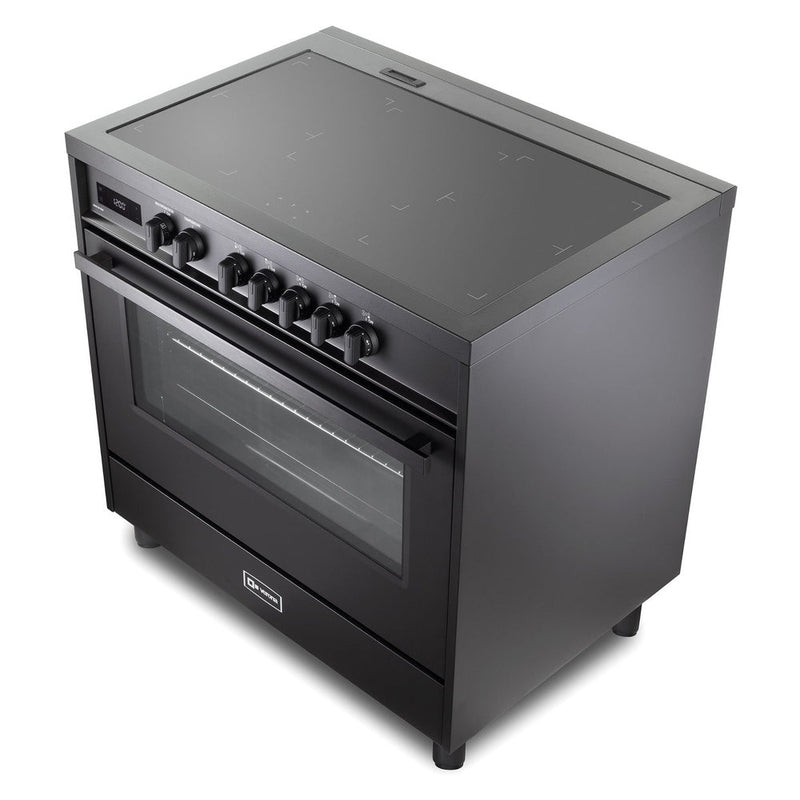 Verona - 36 inch Ultima Midnight Collection Freestanding Induction Range with 5 Elements, 5 cu. ft. Oven Capacity, Touch Control Clock in Matte Black (Ultima Midnight / Range / Black) - VMFSIE365EE - IMG3