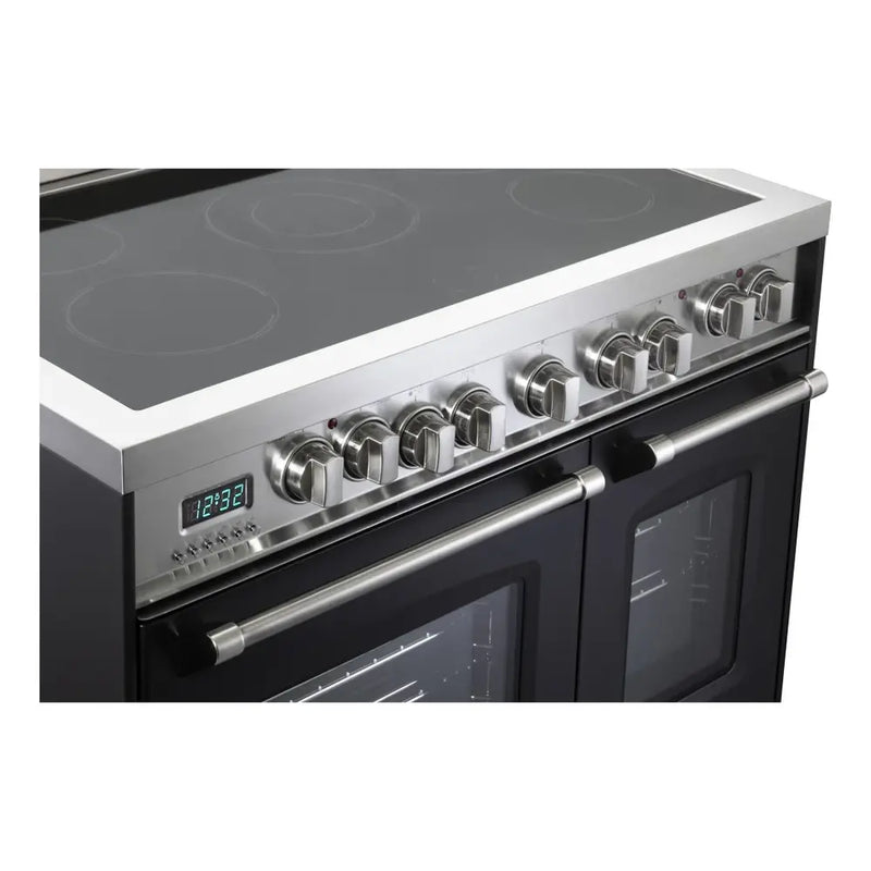 Verona 36 inch Prestige Series Freestanding Double Oven Electric Range with 5 Elements, 3.5 cu. ft. Total Oven Capacity and European Convection (Matte Black) VPFSEE365DE - IMG5
