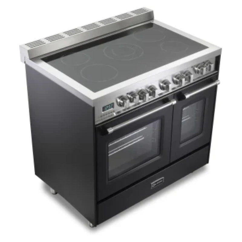 Verona 36 inch Prestige Series Freestanding Double Oven Electric Range with 5 Elements, 3.5 cu. ft. Total Oven Capacity and European Convection (Matte Black) VPFSEE365DE - IMG19