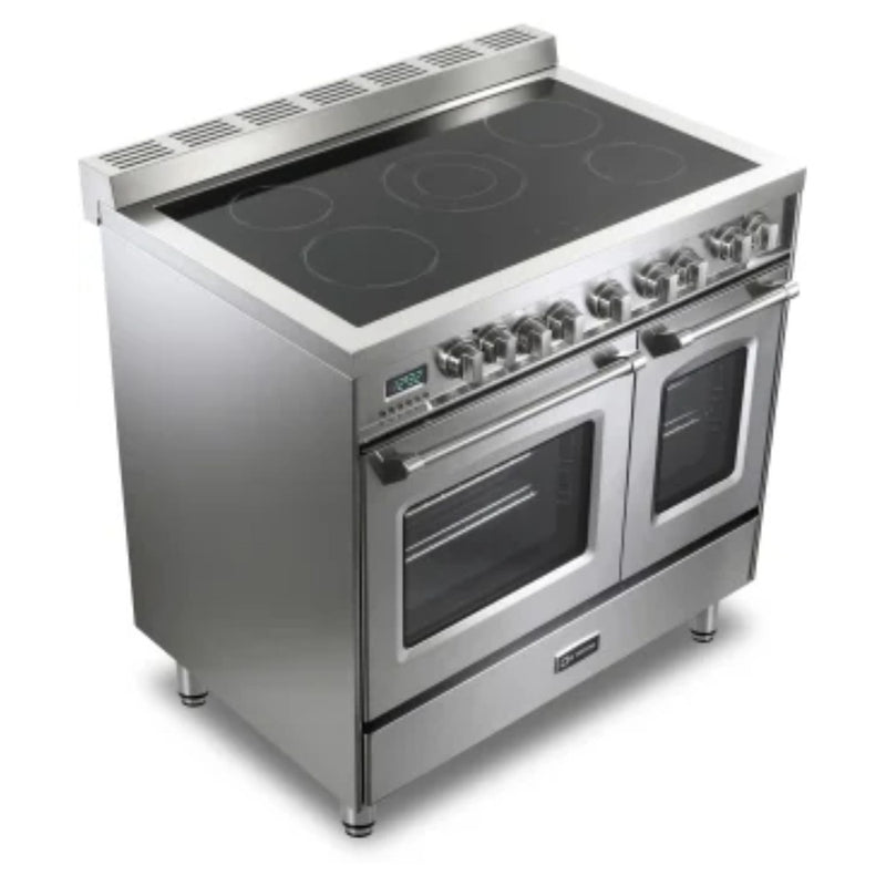 Verona 36 inch Prestige Series Freestanding Double Oven Electric Range with 5 Elements, 3.5 cu. ft. Total Oven Capacity and European Convection (Stainless Steel) VPFSEE365DSS - IMG18