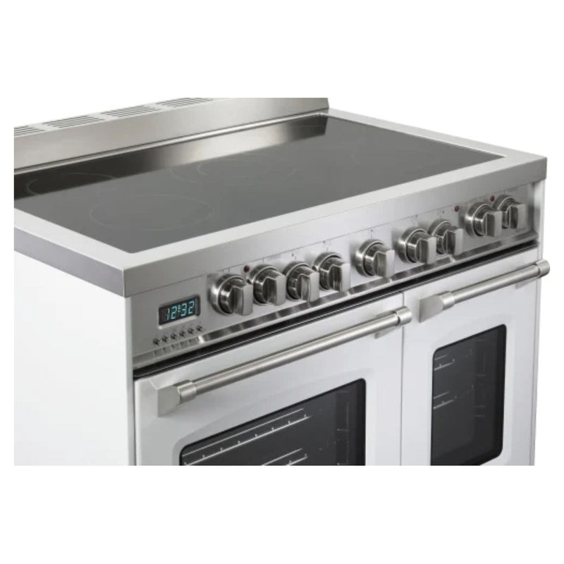 Verona 36 inch Prestige Series Freestanding Double Oven Electric Range with 5 Elements, 3.5 cu. ft. Total Oven Capacity and European Convection (White) VPFSEE365DW - IMG1
