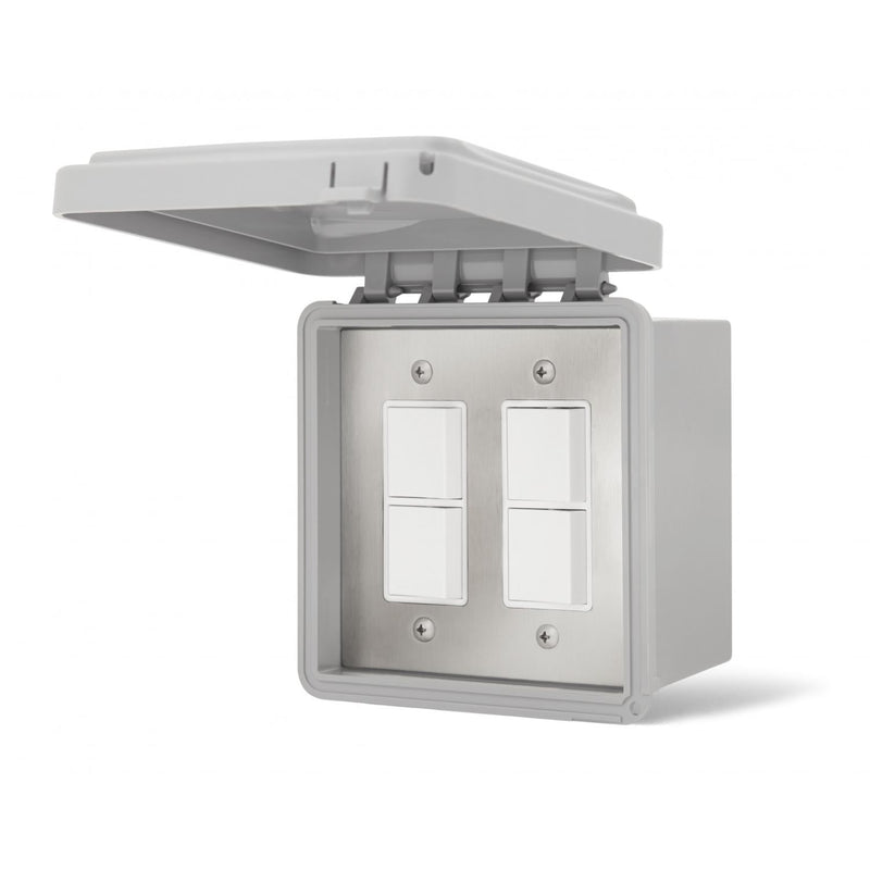 Infratech - Flush Mount In-Wall Single Stacked Duplex Switch 14-4300 (Single - In-Wall) - 14 4300