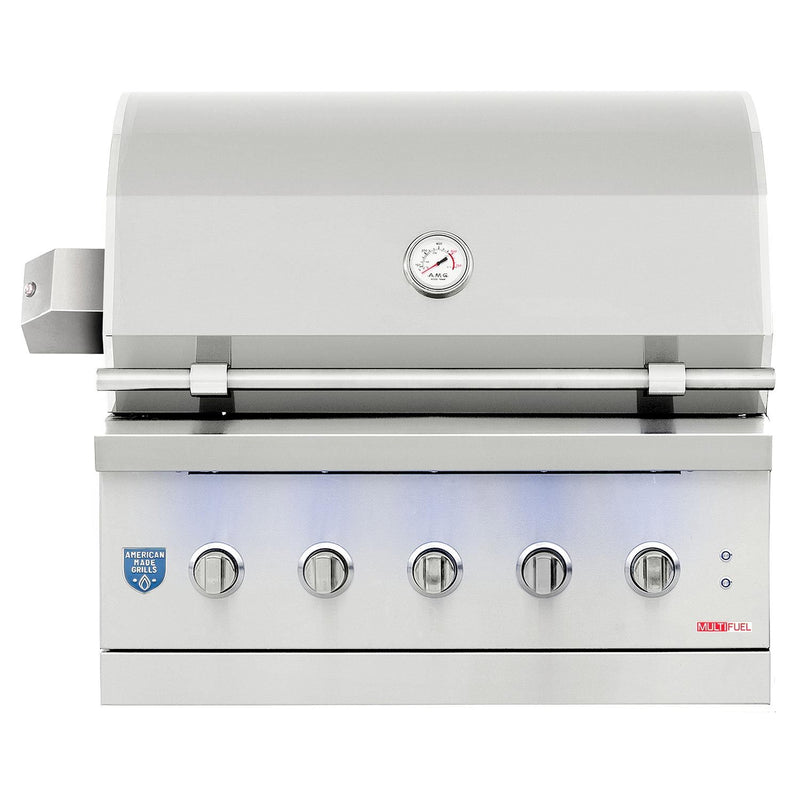 American Made Grills 36-Inch Built-In Hybrid Grill  with Infrared Searing Burner and Rotisserie Kit AMG-ENC36