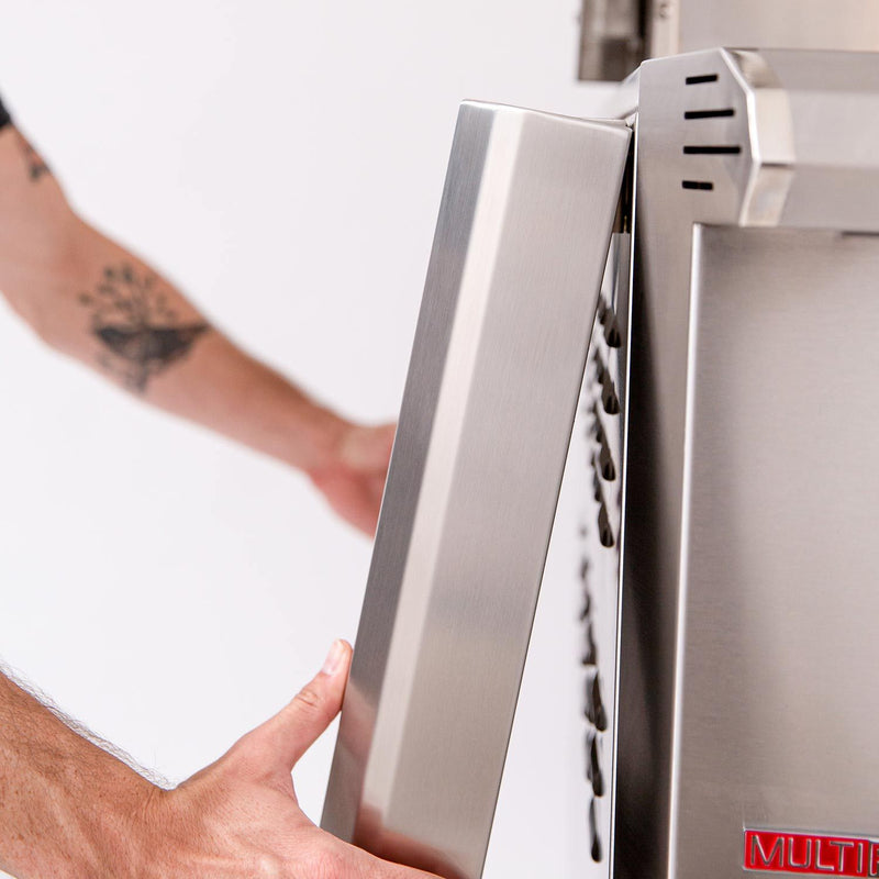 American Made Grills Muscle 36-Inch Freestanding Hybrid Grill with Infrared Searing Burner and Rotisserie Kit AMG-MUS36