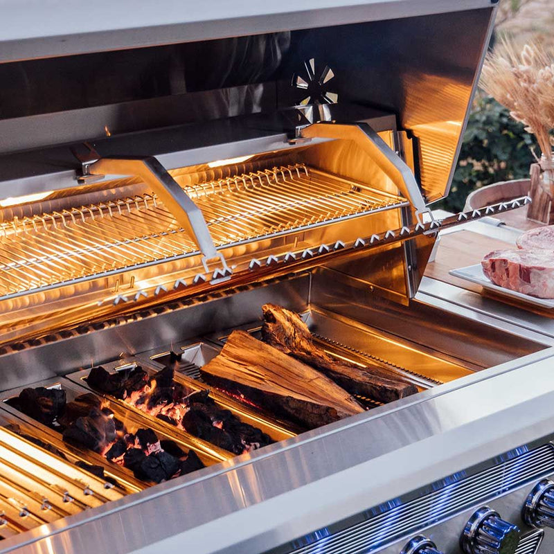 American Made Grills Muscle 36-Inch Freestanding Hybrid Grill with Infrared Searing Burner and Rotisserie Kit AMG-MUS36