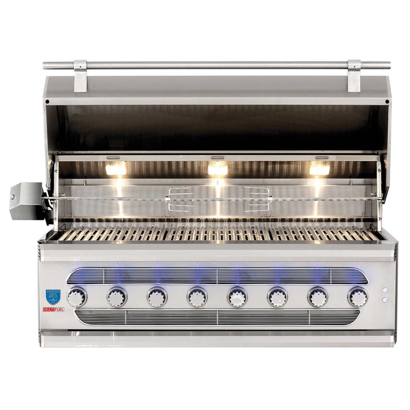 American Made Grills Muscle 54-Inch Built-In Hybrid Grill with Infrared Searing Burner and Rotisserie Kit AMG-MUS54