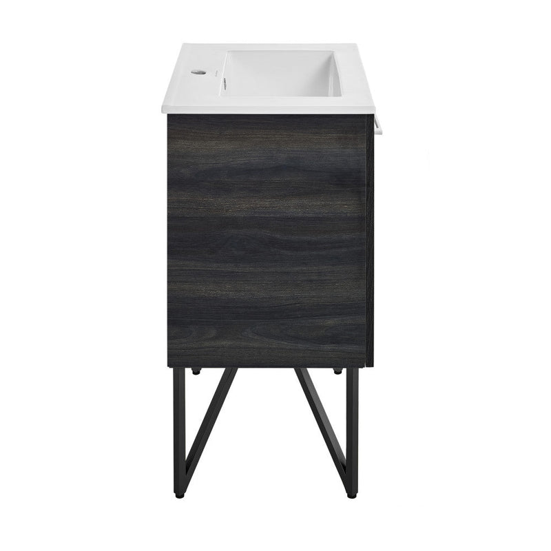 Swiss Madison Annecy 24 Single, Black Walnut, Two Doors, Bathroom Vanity - SM-BV222