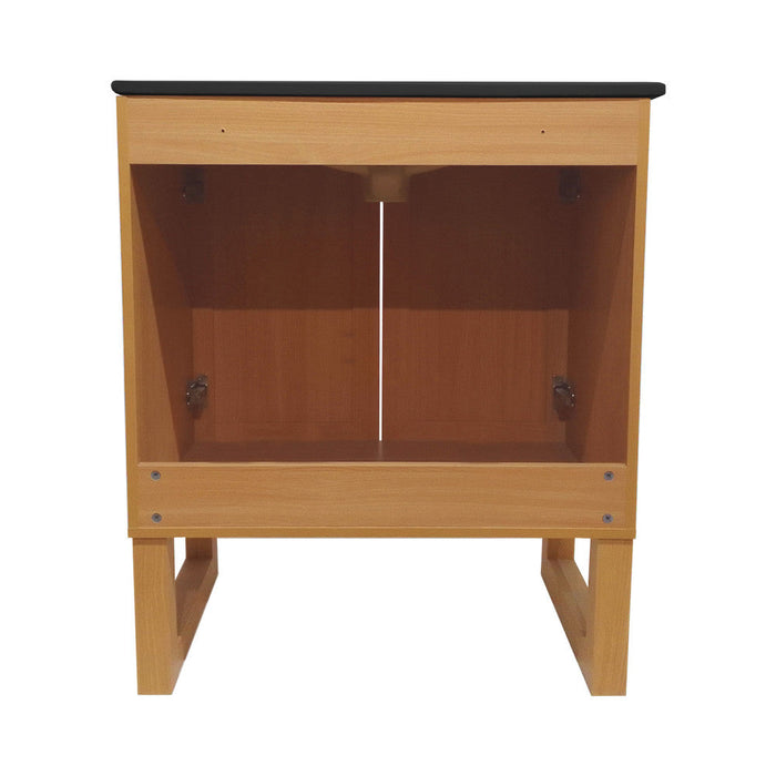 Swiss Madison Arles 30 in. Natural Oak Bathroom Vanity With Black, 3-Hole Ceramic Sink Top - SM-BV810-3MB