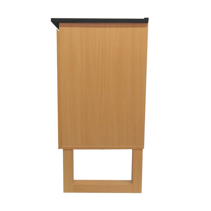 Swiss Madison Arles 48 in. Natural Oak Bathroom Vanity With Black, 3-Hole Ceramic Sink Top - SM-BV811-3MB