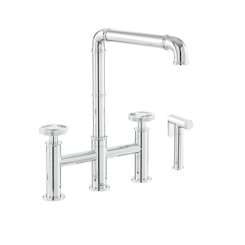 Swiss Madison Avallon Pro Widespread Kitchen Faucet with Side Sprayer in Chrome - SM-KF79C