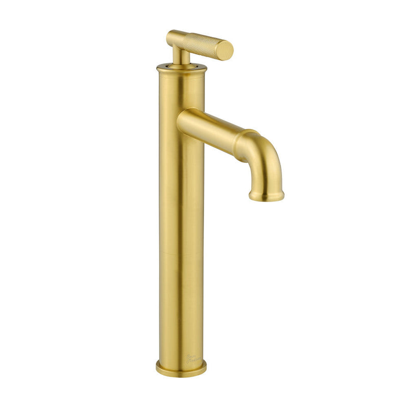 Swiss Madison Avallon Single Hole, Single-Handle Sleek, High Arc Bathroom Faucet in Brushed Gold - SM-BF91BG