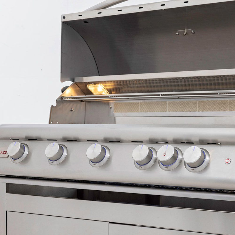 Blaze 40-Inch Gas Grill with Lights on Cart BLZ-5LTE3-CART-Config