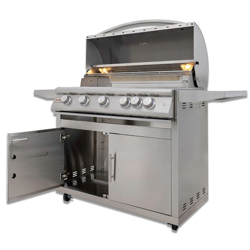Blaze 40-Inch Gas Grill with Lights on Cart BLZ-5LTE3-CART-Config