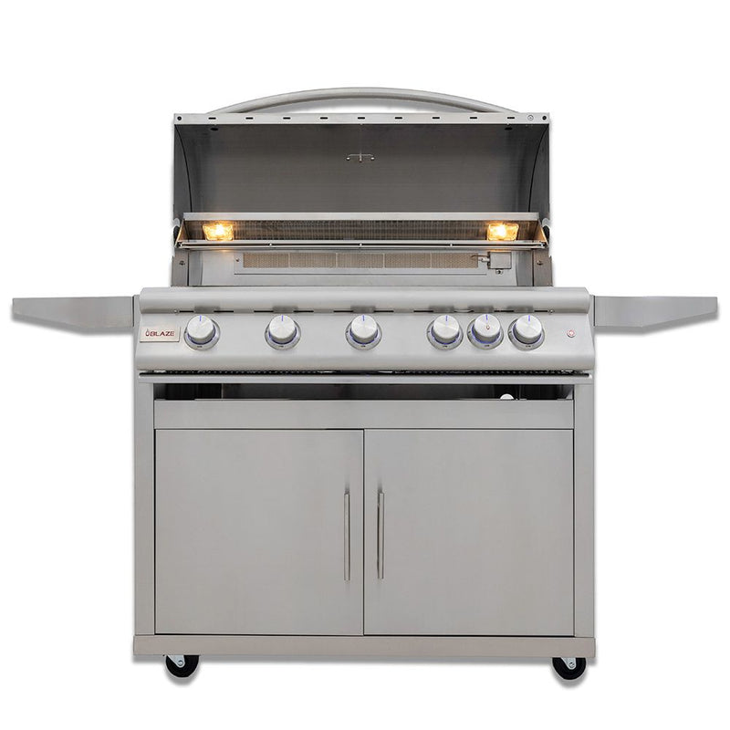 Blaze 40-Inch Gas Grill with Lights on Cart BLZ-5LTE3-CART-Config
