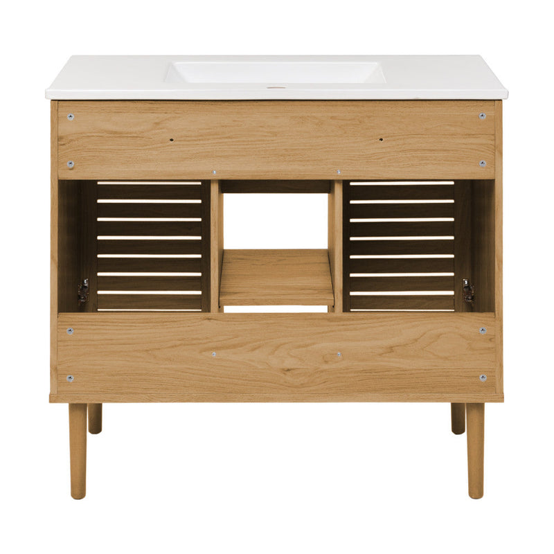 Swiss Madison Bron 36" Bathroom Vanity in Oak - SM-BV374