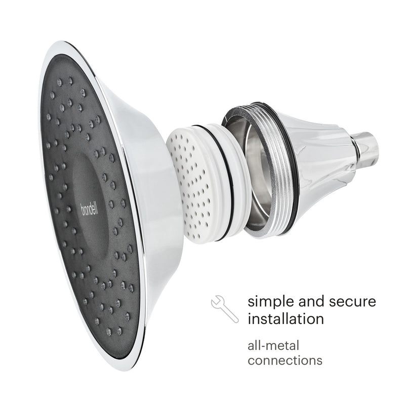 Brondell VivaSpring Filtered Showerhead in Chrome FSH25