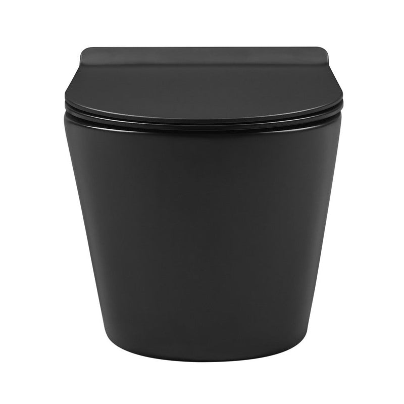 Swiss Madison Calice Wall-Hung Round Toilet Bowl in Matte Black - SM-WT465MB