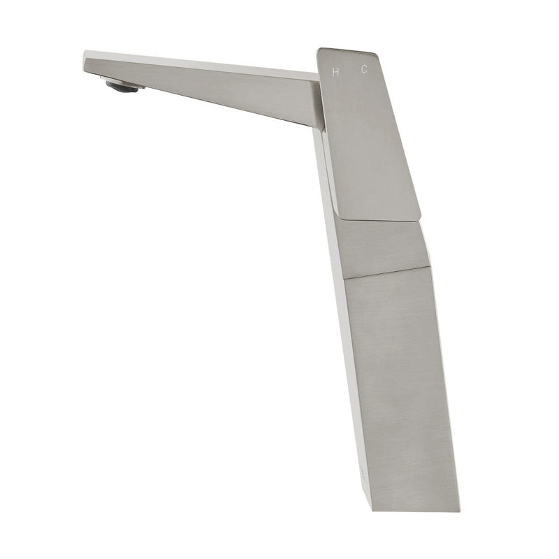 Swiss Madison Carre Single Hole, Single-Handle, High Arc Bathroom Faucet in Brushed Nickel - SM-BF31BN