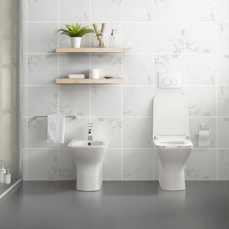 Swiss Madison Carre Back-To-Wall Square Toilet Bowl - SM-WT530