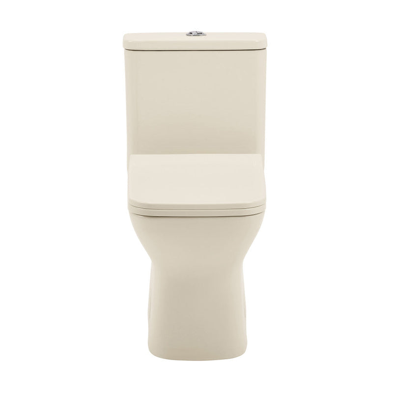 Swiss Madison Carre One Piece Square Toilet Dual Flush 1.1/1.6 gpf in Bisque - SM-1T256BQ