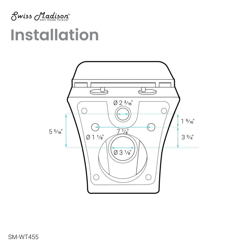 Swiss Madison Carre Wall-Hung Elongated Toilet Bowl - SM-WT455