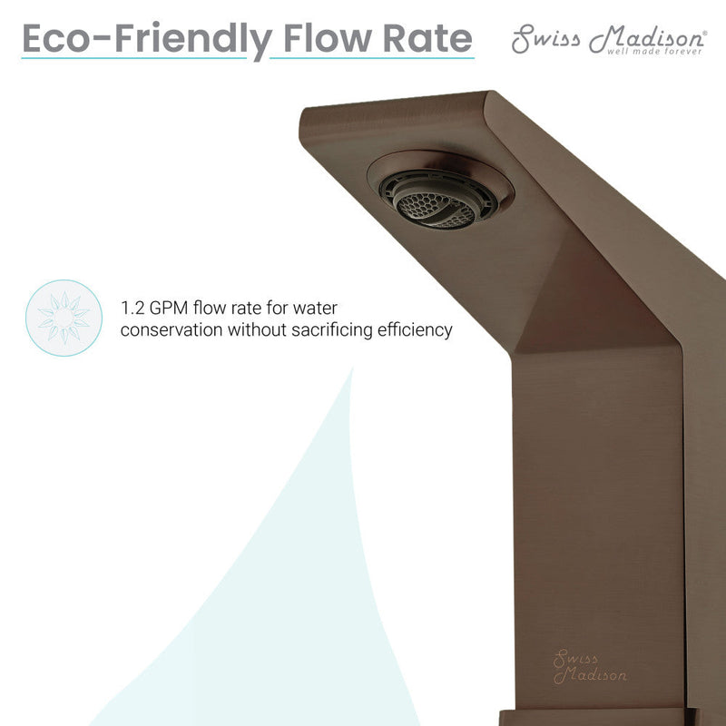 Swiss Madison Carre 8 in. Widespread, 2-Handle, Bathroom Faucet in Oil Rubbed Bronze - SM-BF32OR