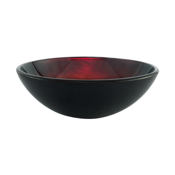 Swiss Madison Cascade 16.5 Glass Vessel Sink with Faucet, Ember Red - SM-VSF261