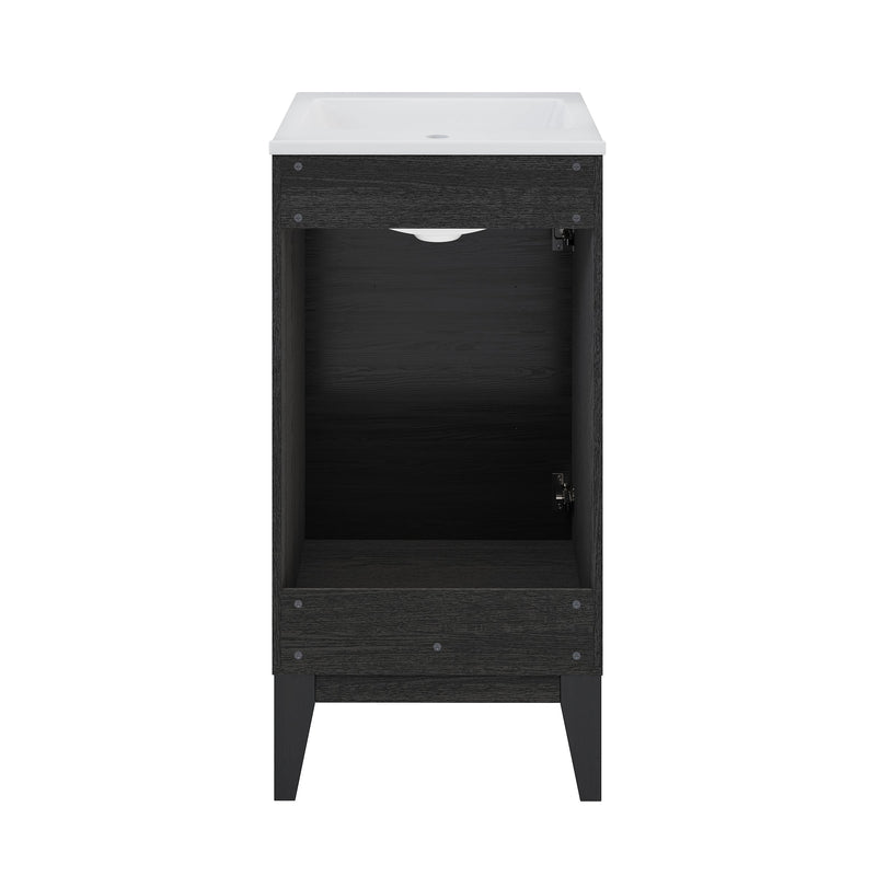 Swiss Madison Cascade 18" Bathroom Vanity in Black - SM-BV560B