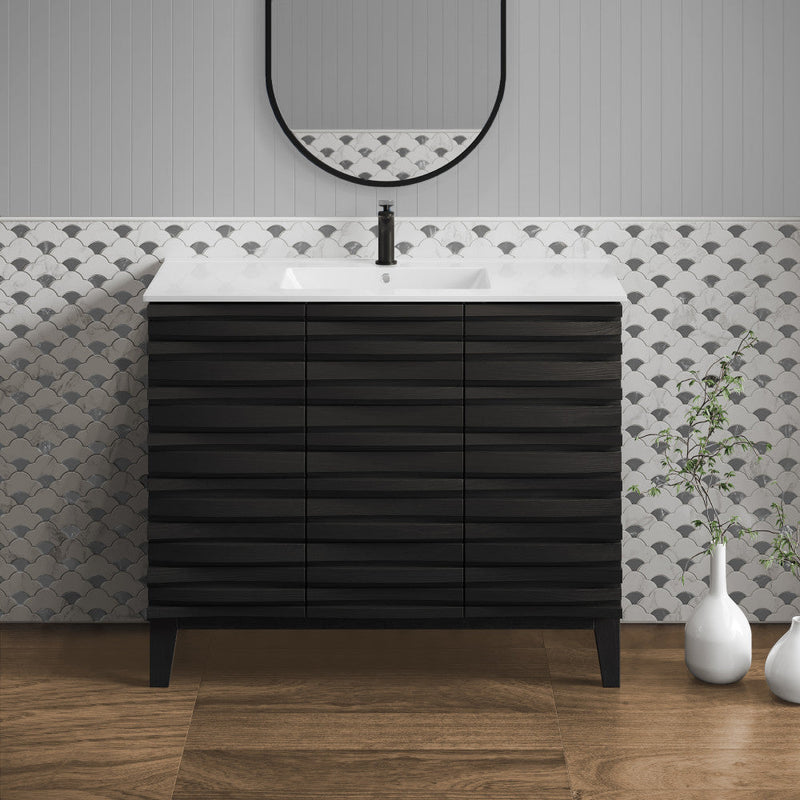 Swiss Madison Cascade 36" Bathroom Vanity in Black - SM-BV471B