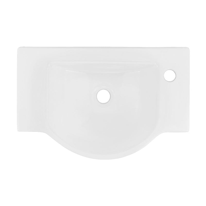 Swiss Madison Chateau 21.5" Right Side Faucet Wall-Mount Bathroom Sink with Chrome Towel Bar - SM-WS336