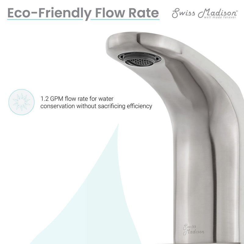 Swiss Madison Chateau 8 in. Widespread, 2-Handle, Bathroom Faucet in Brushed Nickel - SM-BF02BN