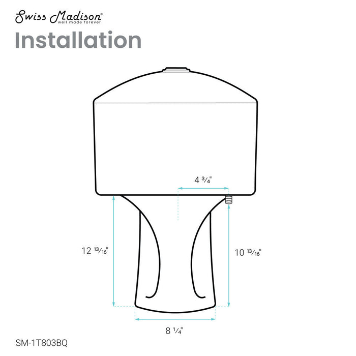 Swiss Madison Chateau One-Piece Elongated Dual-Flush Toilet in Bisque 1.1/1.6 gpf - SM-1T803BQ