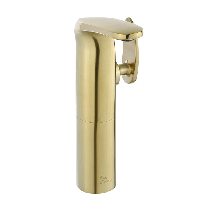 Swiss Madison Chateau Single Hole, Single-Handle, High Arc Bathroom Faucet in Brushed Gold - SM-BF01BG