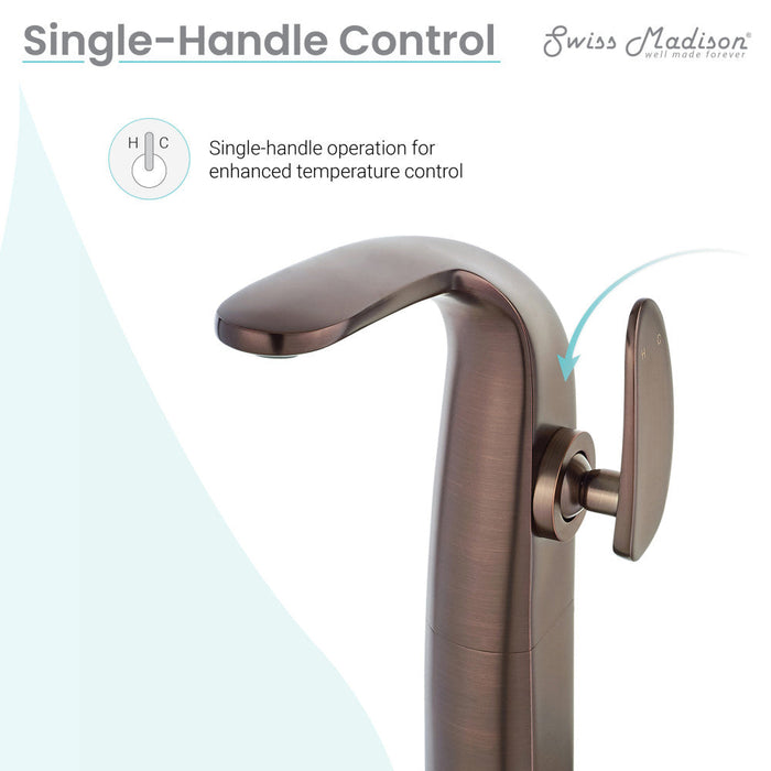 Swiss Madison Chateau Single Hole, Single-Handle, High Arc Bathroom Faucet in Oil Rubbed Bronze - SM-BF01OR