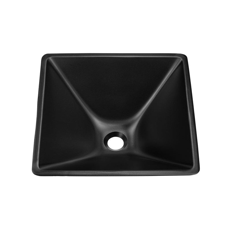 Swiss Madison Claire 15.5" Glass Vessel Sink, Black - SM-VS310