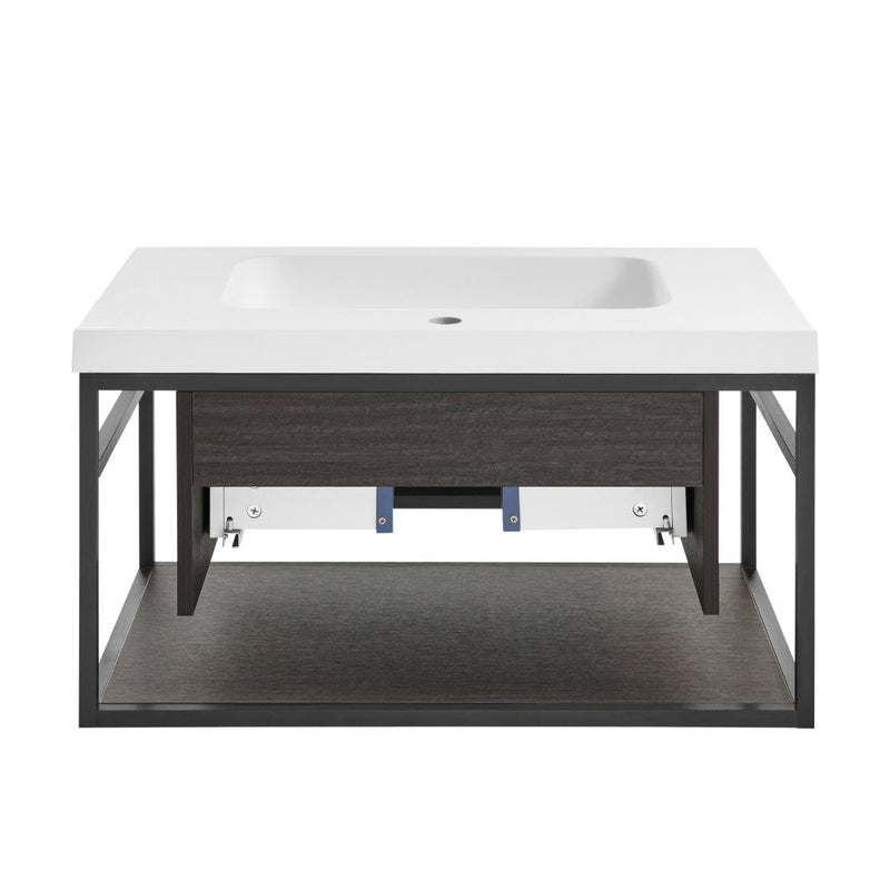 Swiss Madison Claire 30" Wall-hung Vanity in Black - SM-BV330B