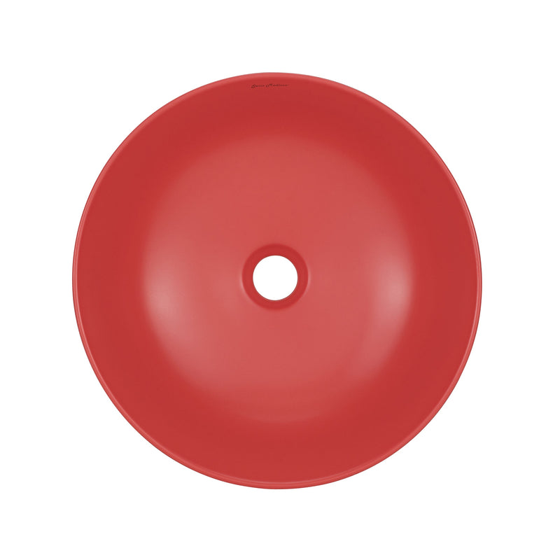 Swiss Madison Classe 16 Ceramic Sink in Matte Red - SM-VS245