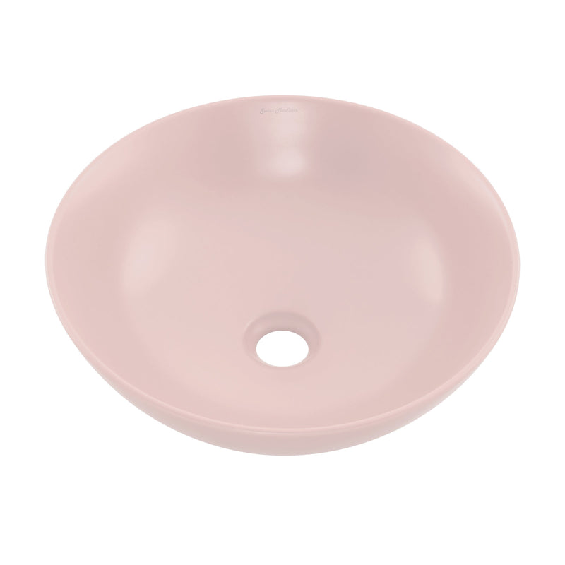 Swiss Madison Classe 16 Color Ceramic Sink in Matte Pink - SM-VS244