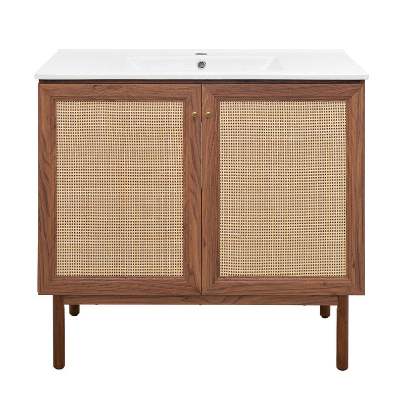 Swiss Madison Classe 36" Bathroom Vanity in Dark Walnut - SM-BV663WN