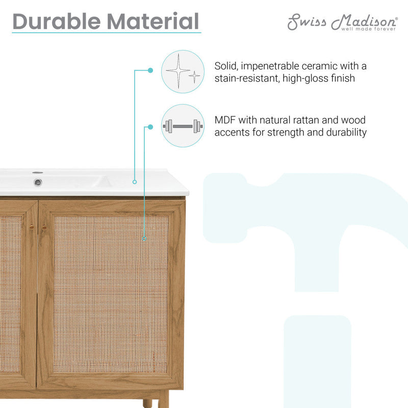 Swiss Madison Classe 36" Bathroom Vanity in Oak - SM-BV663