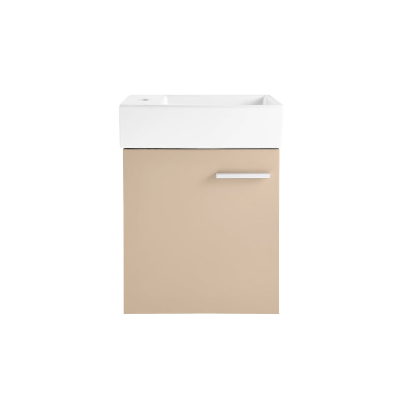Swiss Madison Colmer 18" Wall-Mounted Bathroom Vanity in Sandstone - SM-BV616