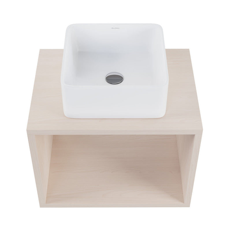 Swiss Madison Concorde 24'' Wall-Hung Vanity In White Oak - SM-BV155WK