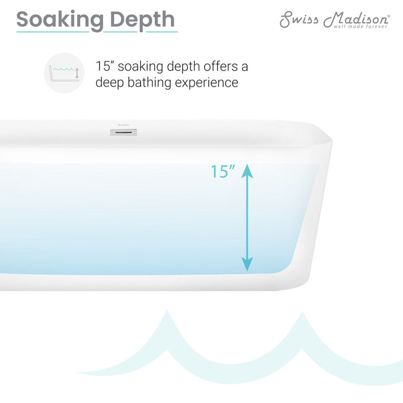 Swiss Madison Concorde 67" Freestanding Bathtub - SM-FB571