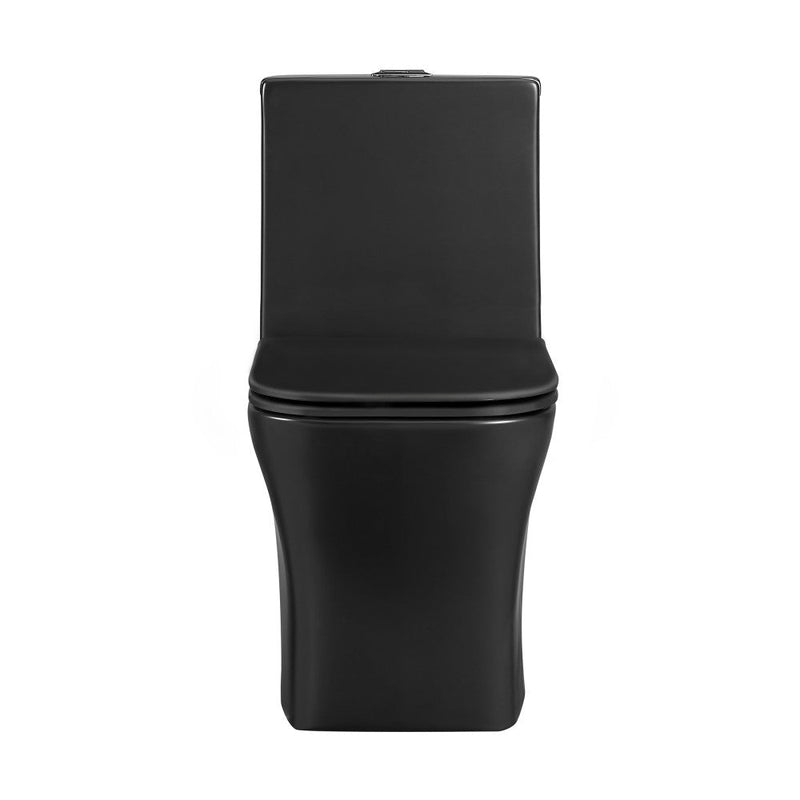 Swiss Madison Concorde One Piece Square Toilet Dual Flush in Matte Black, Black Hardware 1.1/1.6 gpf - SM-1T106MBHB