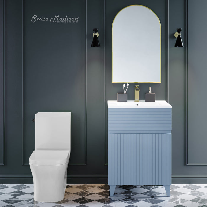 Swiss Madison Concorde One-Piece Square Toilet Side Flush, Black Hardware 1.28 gpf - SM-1T107HB