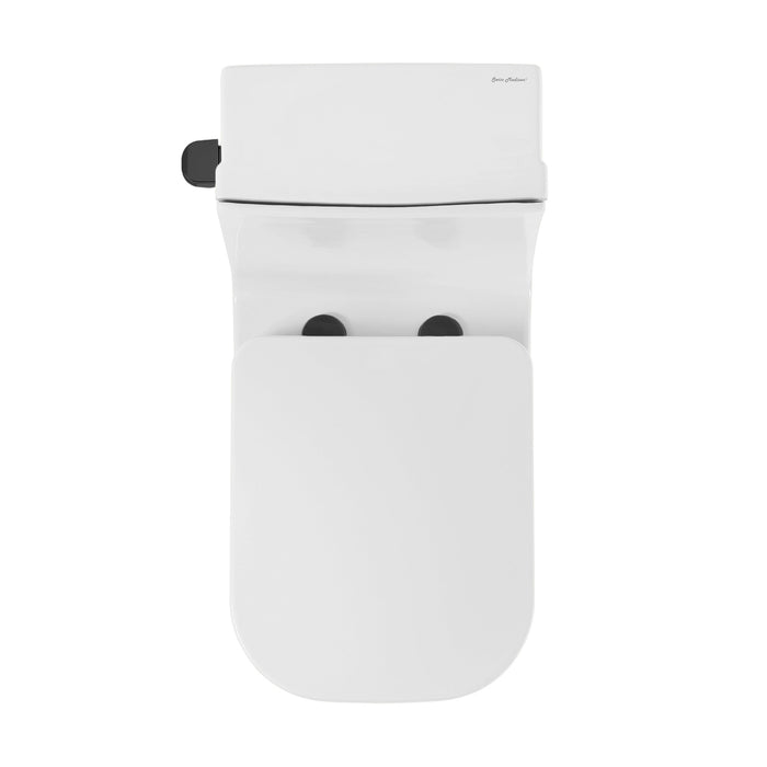 Swiss Madison Concorde One-Piece Square Toilet Side Flush, Black Hardware 1.28 gpf - SM-1T107HB