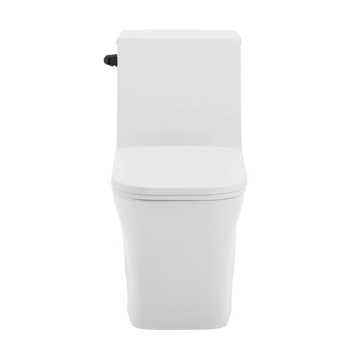 Swiss Madison Concorde One-Piece Square Toilet Side Flush, Black Hardware 1.28 gpf - SM-1T107HB