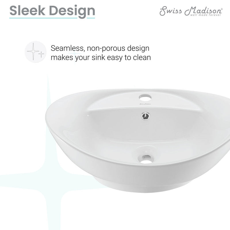 Swiss Madison Ivy 23 Oval Ceramic Vessel Sink - SM-VS211