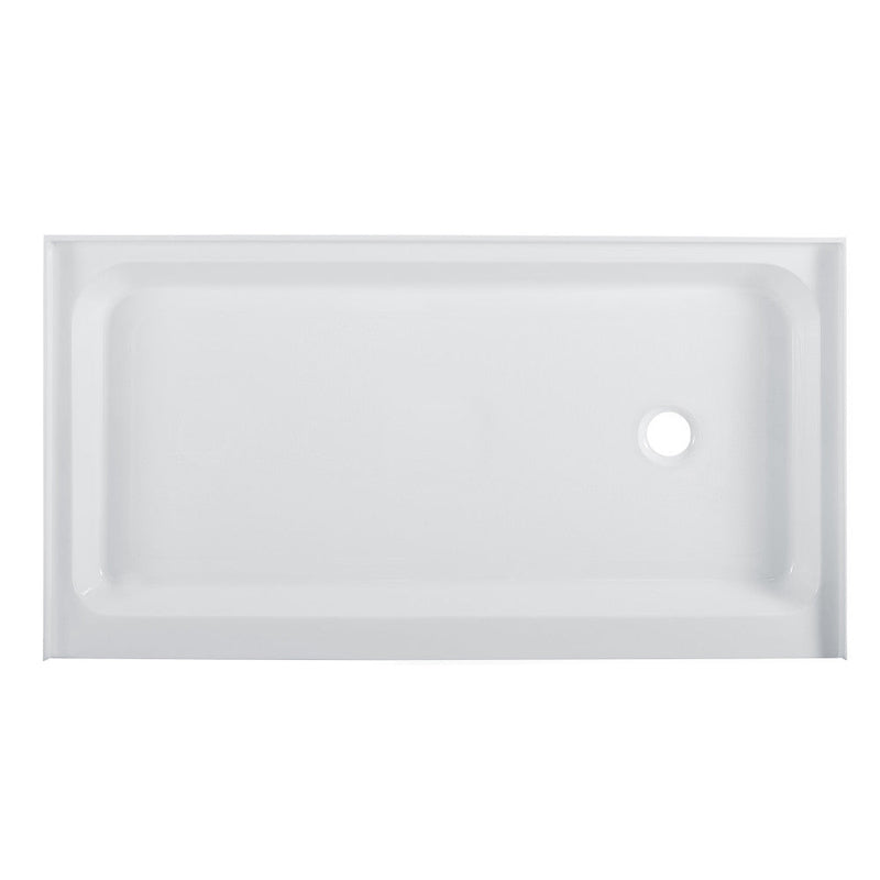 Swiss Madison Voltaire 60" x 34" Acrylic White, Single-Threshold, Right Side Drain, Shower Base - SM-SB527